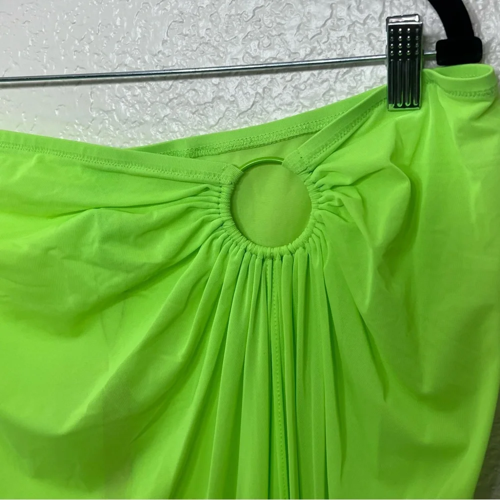 Skims Mesh Cover Up Sarong Skirt Beachwear Neon Green Size 3X